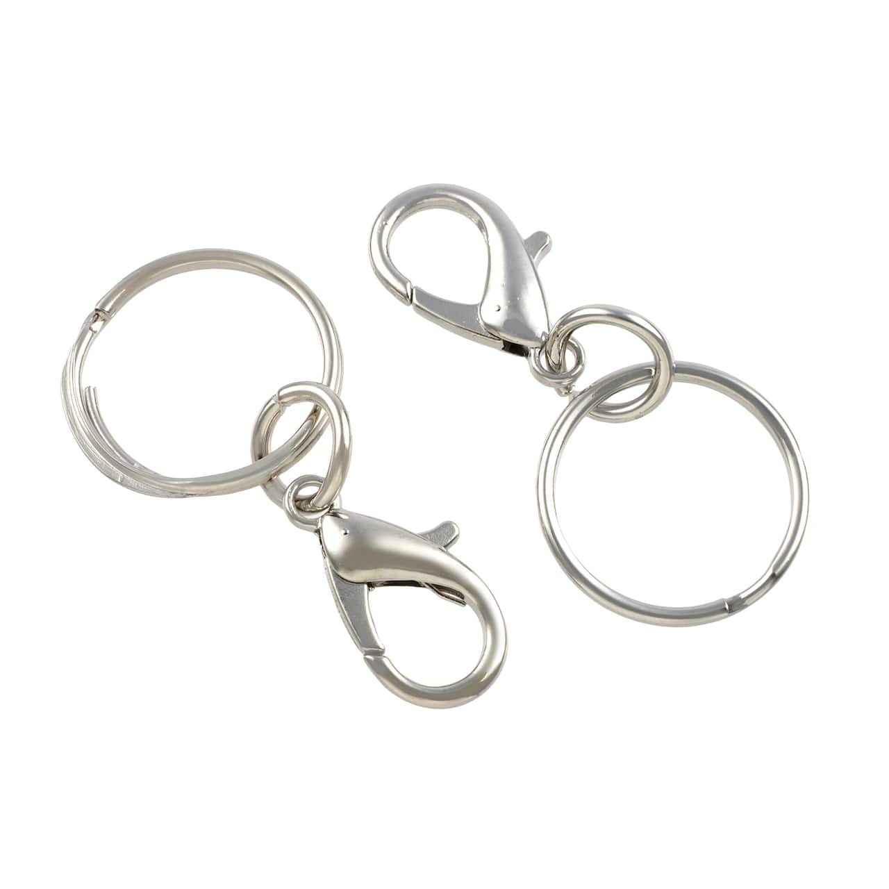 Rhodium Lobster Claw Key Rings by Creatology™